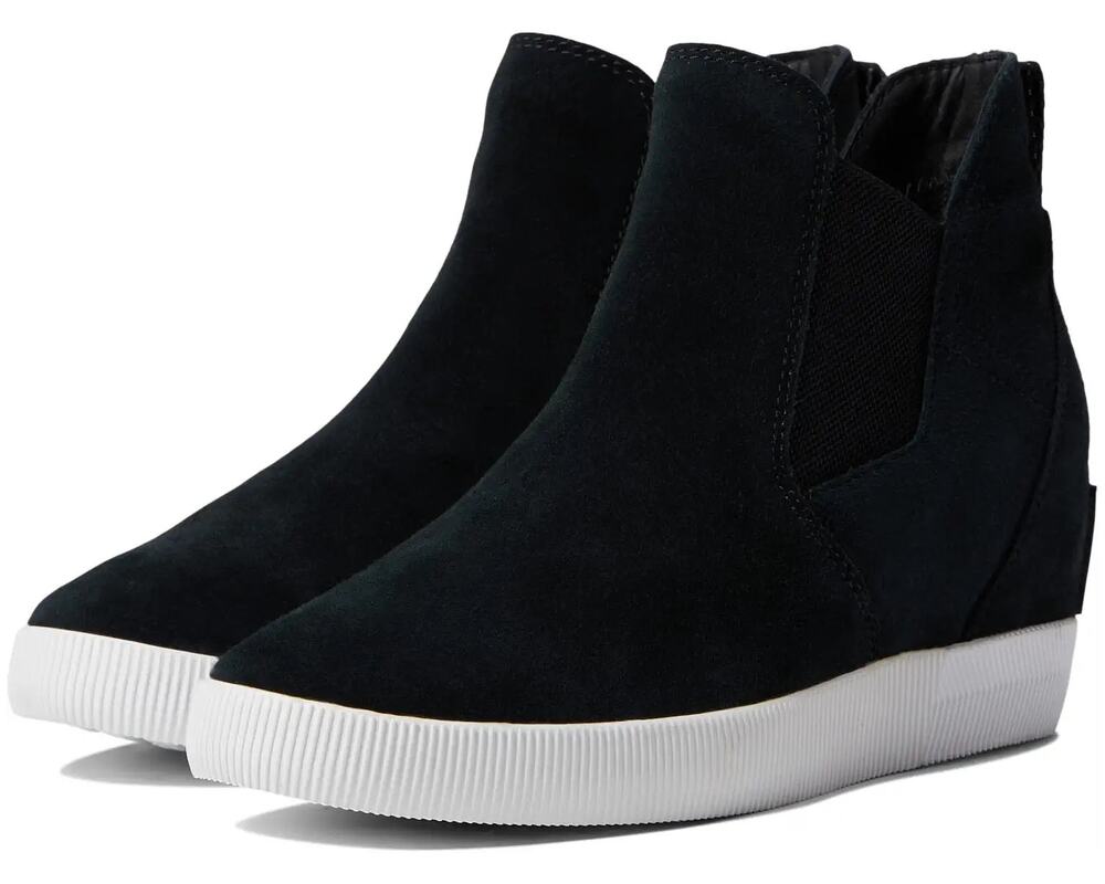 Sorel Out N About Slip On Wedge II Women's Black Suede Waterproof Booties - 7